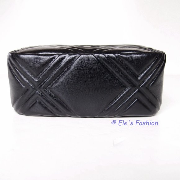 ❤️ NWT Tory Burch Perry Bombe Mini Puffy Leather Crossbody Bag BLACK Authentic - Picture 10 of 14